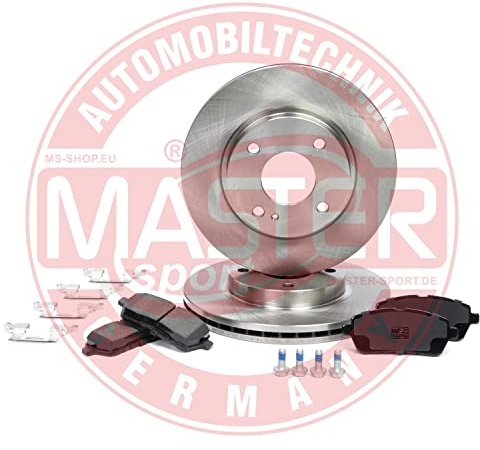 MASTER-SPORT 202301130 Kit dischi e pastiglie Assale anteriore con lamierino anticigolío ventilato