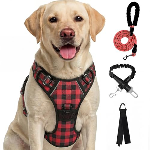FURRYFECTION Hundsele | No Pull hundsele | Reflekterande Oxford | vadderat handtag | 4 justerbara remmar | 2 koppelklämmor | ingen choke husdjursväst sele för små medelstora hundar