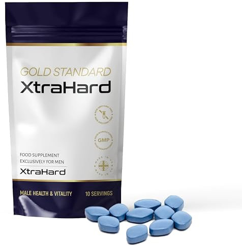 XtraHard | 10 Tablets | 100% Natural, Exclusively for Men, 10 Blue Pill Tablets, Manufactured in The UK.