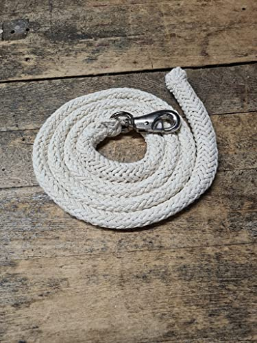 Jumbo Führstrick extra dick Natur mit BULLSNAP Silber 2 Meter