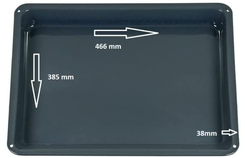 FIGEVIDA Teglia Leccarda universale alta compatibile con Electrolux e AEG 140024698023 466x385x38mm Piatto combinato smaltato