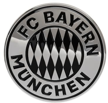 FC Bayern München Chrome Aufkleber Logo (Silber) I Selbstklebend & wetterfest für Auto, Motorrad & Laptop I ABS Kunstsoff mit Vereinswappen I Offiziell lizenziert