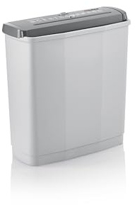 Dahle PaperSAFE PS 60 - Destructora de Papel (6 Hojas, Nivel de Seguridad P2, Corte en Tiras, sin Aceite ni Mantenimiento, 11 litros), Color Gris