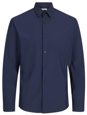 Jprblaactive - Camiseta elástica L/S Sn, Navy Blazer/Fit: Slim Fit., M