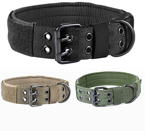 SEWOART Hundehalsband Nylon Breit Verstellbares Haustierhalsband Für Große Hunde Mit Metallschnalle Und Starkem D-Ring Runde Form
