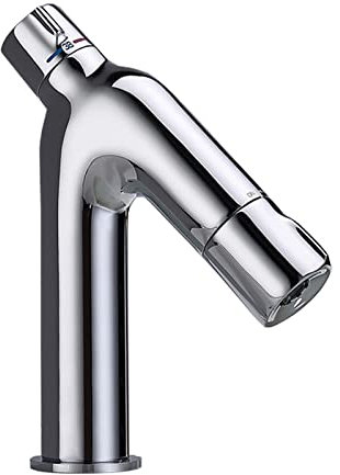 Mitigeur de Lavabo Thermostatique Robinet de Lavabo Cascade Chromé Mitigeur de Lavabo En Laiton Mitigeur à Levier Unique Mitigeur Évier Monotrou Robinet Mitigeur Lavabo Salle de Bain