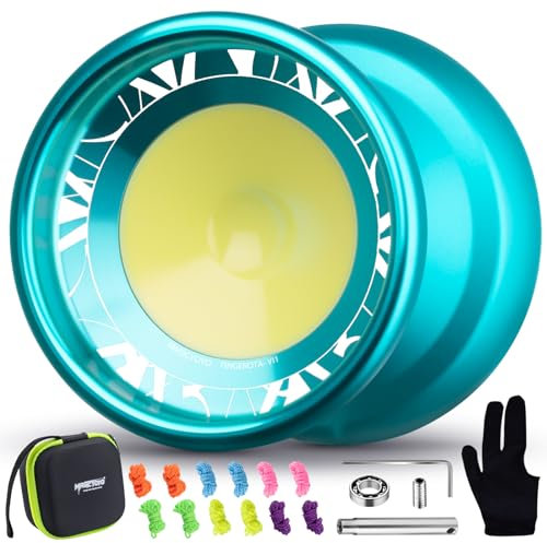 MAGICYOYO Responsive Yoyo V11, Dual Purpose Metal Yo Yo, Professional Finger Spin Unresponsive Yo-Yo, Trick Yoyo for Kids & Adults, Magic Yoyos with 12 Strings, Bearing Kit