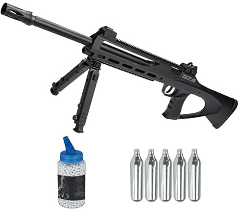 ASG TAC 6 Co2 (6mm) | Pistola Airsoft (pallini in PVC) Calibro 6mm + bombola 0,20 + 5 CO2 (Potenza: 0,6 joules)