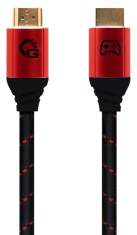 OEHLBACH GAMING New Game Red – 5 Meter - HDMI 2.1b Kabel – Ultra High Speed zertifiziert, 8K@60Hz, eARC, ALLM, VRR, DSC – kompatibel mit PS5, Xbox Series X/S, Nintendo Switch, PC – Schwarz – 1 Stück