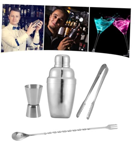 VINTORKY 4piezas Kit Mezclador De Bebidas Coctelera Inoxidable Herramientas Para Bartender Uso Doméstico y Profesional
