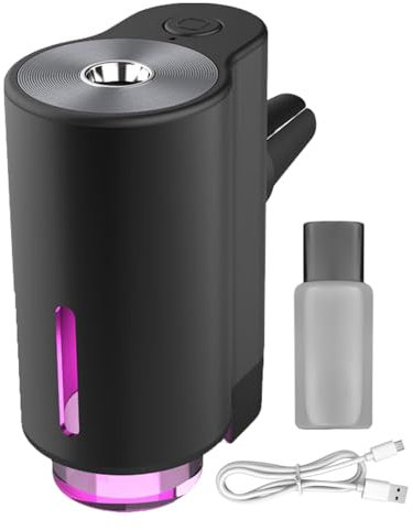 Smart Car Air Freshener - Rechargeable Fragrance Diffuser, Motion Sensor Scent Sprayer | Intelligent Dashboard Oil Mist Tool, Wireless Clip Aromas Dispenser, Interior Perfume Enhancer For Vehicles
