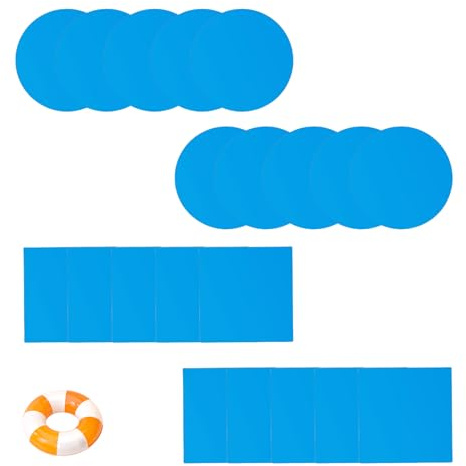 20 Stk Pool Flicken Unterwasser,Poolflicken Selbstklebend ,Pool Reparaturset Unterwasserklebeband,Schlauchboot Reparaturset Poolfolie,Langlebig PVC Wasserbett Reparatur Set für Leck,Aufblasbaren Sofas