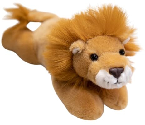 champracer Kuscheltier Löwe 25 cm,Realistische Löwe Tiger,Leopard Plüschtier,Plüsch Spielzeug Plüschtier für Kinder und Baby, Flauschiger Spielzeug Geschenk für Kinder (22cm,Löwe)
