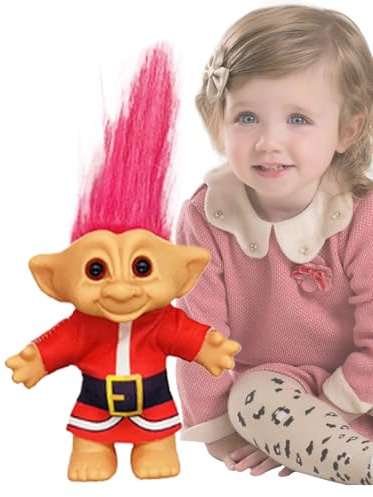 Generico Bambole Troll | Adorabili Figure Natalizie | Decorazione Retro per Scrivania, Oggetto da Collezione e Idea Divertente per Camerette e Soggiorno Adulti e Bambini
