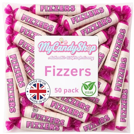 Swizzles Fizzers Sweets x50 - Hard Pressed Candy - Individually Wrapped Fizzers - Vegan & Halal Sweets - Great for Halloween, Parties, Gifting & Sharing - UK MADE