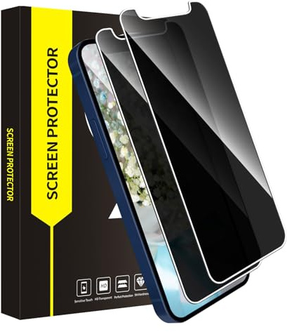 Carantee 2 Stück Schutzfolie für Panzerglas für iPhone 12 Mini 5G, Keine Blasen Sichtschutzfolie, Privacy Blickschutzfolie, Anti Kratzer, Sensitive Touch iPhone 12 Mini Anti-Spy Displayschutz