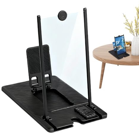 Frfik Agrandisseur d'Écran - Support Pliable pour Smartphone avec Télécommande sans Fil,Amplificateur d'Écran de Téléphone Portable 3D HD,pour Visionnage Films TV Jeux Vidéo