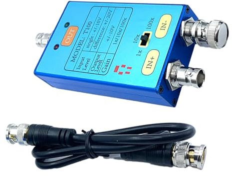 Sonde différentielle d'oscilloscope T100 1X/10X/100X, bande passante 10 MHz, rechargeable USB-C pour une faible amplification du signal, compatible avec entrée BNC