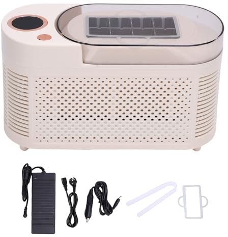 Naroote Máquina de Hielo para Encimera, Máquina de Hielo Portátil de 120w con Diseño de 8 Cubitos, Fabricación Rápida en 10-15 Minutos, con Opciones de Alimentación para Coche/Hogar (Enchufe de la UE)