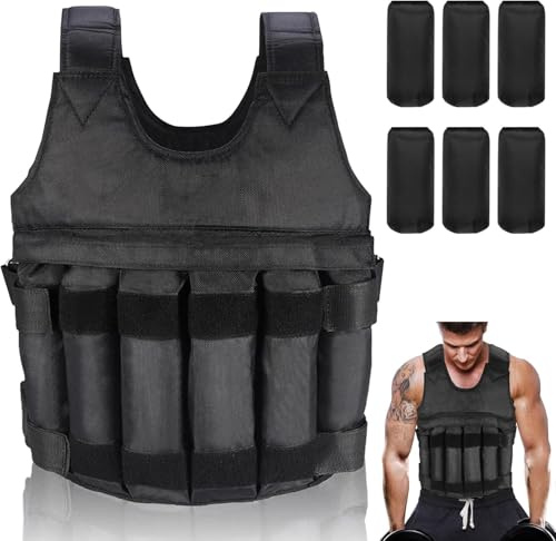 FK Sports Weighted Vest for Men & Women | 5Kg & 10Kg Body Weight Jacket with Iron Sand Filling | Adjustable Weighted Running Vest for Strength Training, Cardio, Boxing & Workout