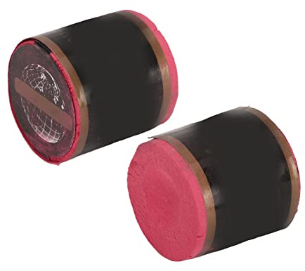 AMONIDA Biljardkrita Stark Vidhäftning 2st Cylinderdesign för Pool Cue Precisionsslät Beläggning (Rose Red)