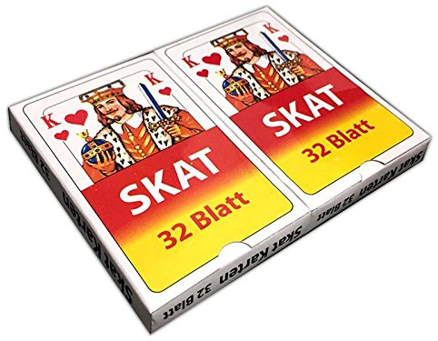 2x32 Klassisches Blatt Skat Spielkarten Skatspiel Poker Mau Mau Kartenspiel