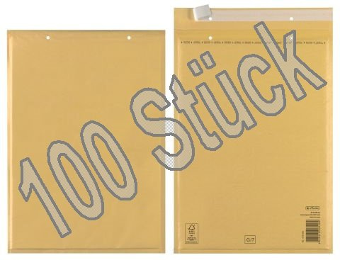 Herlitz Luftpolstertasche haftklebend (100 Stück | 23x33cm [G/7], braun)