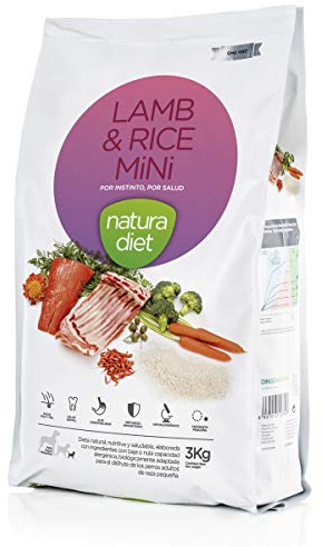 Natura Diet Comida Seca para Perros Cordero y Arroz Razas Mini - 3000 gr
