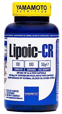 Lipoic-CR integratore alimentare che apporta 300mg di Acido Alfa Lipoico (ALA) e 200mcg di Cromo Picolinato 100 compresse