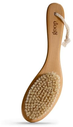 goop Beauty Dry Brush | Peeling & Entgiftend für trockene Haut | Holzbürste mit natürlichen, biologisch abbaubaren Sisalfasern | entfernt abgestorbene Hautzellen für strahlende, glatte Haut |