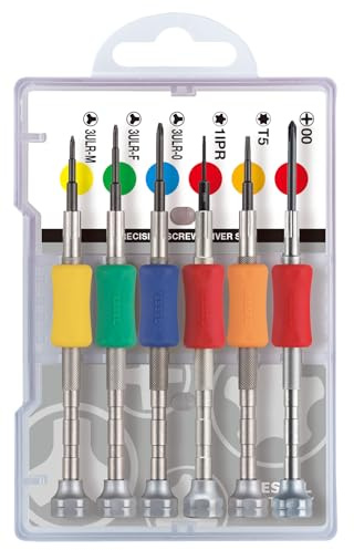 VESSEL Juego de destornilladores de precisión TD-56Y Microstix/Torx/Torx Plus Penta/Ph