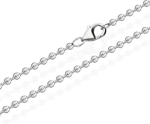 NKlaus 90cm Kugelkette 925 Silber elegante Halskette Breite: 3,0mm Collier 22g schwer 4264