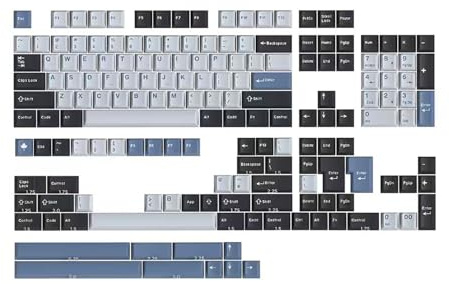 163 Keys Double Shot Keycaps Cherry Profile Arctic Keycaps Set | Compatible with 61/64/87/104/108 Cherry Mx Switches Mechanical Keyboard