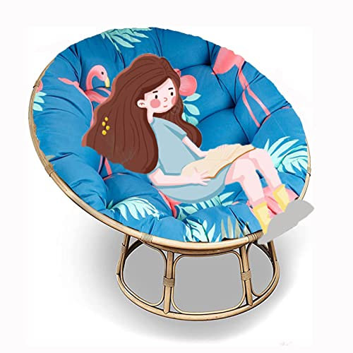 SRHWBF Papasan-Kissen Papasansessel Kissen Papasan-Sitzkissen Stuhlkissen Für Innen Balkon Draus Schaukelstuhlkissen (NUR Kissen) (F2 Ø140cm/55.1 in)