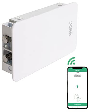 ARREGUI Kamo CI20B Cerradura de Seguridad Invisible para Puerta con Control por Smartphone | Antirrobo | Anti Okupas | Cerradura Electrónica para Puerta con Bluetooth | Cerrojo Interior | Blanco