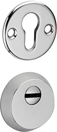 THIRARD 00990367 - Paire De Rosaces De Sécurité Chromé - Design élégant - Leur forme permet d'éviter l'utilisation d'outils servant à tenter d'arracher ou de casser votre cylindre