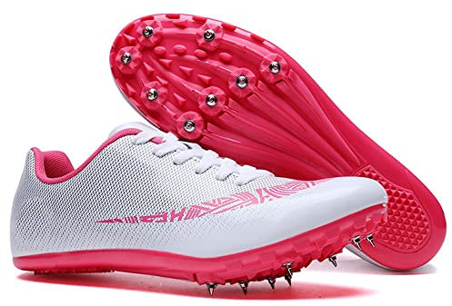 GEMECI Professionelle Leichtathletik-Schuhe mit 8 Spikes. Modeleichte Sprint-Spikes für Männer und Frauen. Jump Mid Distance Track Spikes-Schuhe für Training und Wettkampf (Color : C, Size : 40 EU)