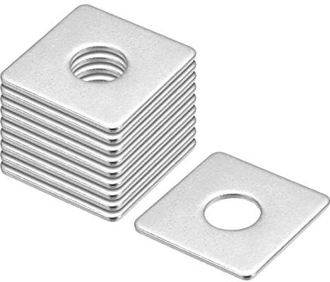 sourcing map Rondella quadrata, 10 pezzi M14 x 40 x 40 x 2 mm in acciaio inox 304 rondelle piatte, distanziatori per fissaggio hardware