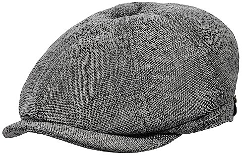 HAPPYPOP Schirmmütze Herren Schiebermütze Schwarz Driving Cabbie Jagd Flatcap Newsboy Cap