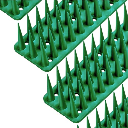 Konzept 11 Dissuasore per piccioni, in plastica resistente ai raggi UV, 3 file di protezione per uccelli, ideale per balcone e davanzale, montaggio rapido, 3 metri (6 pezzi x 50 cm, altezza 3 cm