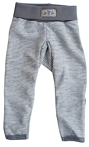 Lilano, Merino Baby Hose Nabelbund mit Umschlag, 70% Wolle (Bio), 30% Seide, 210gr./m² (Hellgrau Natur, 74)