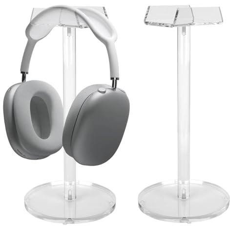 Dealpoli Acrylic Desktop Headphone Holder, Countertop Accessories Stand,Universal for All Music Gaming Headsets 1 Pack(DP015)