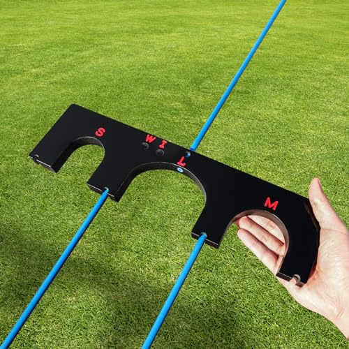LOVMEAD Golf Schwungtrainer Golf Training Aid Tour Zieltor mit 6 Ausrichtungsstöcken 5 Wing Plane Winkeln Leichtgewicht für Golf Swing Trainer Indoor Outdoor