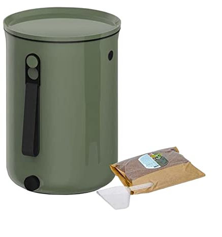 Gartenkomposter Kompostbehälter for den Innenbereich, kleiner Komposter, Komposteimer mit versiegeltem Deckel und Wasserhahn, Kompostierungssystem for Küchenarbeitsplatten, Abfallbehälter for Lebensmi