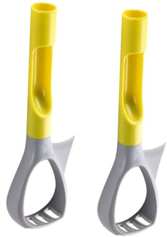 Cabilock 2 Piezas 5 1 pelador de frutas cortadora de verduras multiusos pelador de aguacate herramienta multifunción herramienta de aguacate triple palta avión, 2516S21PX6EK