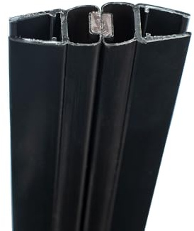 Schulte 2 joints magnétiques 90° dégrées noir 201cm paroi douche 5/8 mm | recoupable