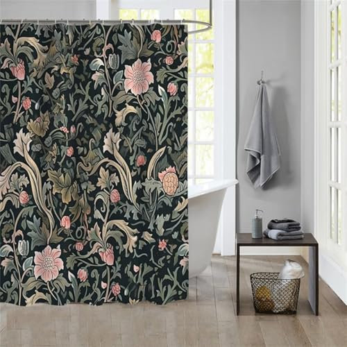 Duschvorhang AbstraktShower Curtain Curtains, Duschvorhänge Duschrollo 150x200cm Duschvorhang Mit Gewicht Badewanne, Duschrollo für Badewanne, Duschvorhang Textil Stoff Bad Vorhang Badevorhang 3