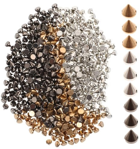 Housoutil 6bolsas Remaches De Púas Punk Unidades Para Ropa y Zapatos Accesorios Diy No Oxida Decoración Festiva