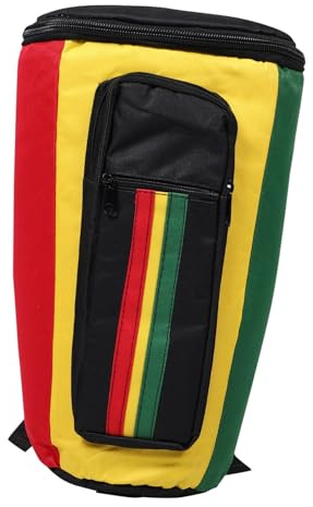 8 Zoll Djembe Trommelrucksack mit Doppel Schultergurt und Regenfestigkeit | Oxford Stoff, Metall und Kunststoff, Sichere Passform, für Auftritte und Schulen