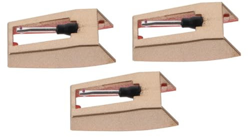Toyvian 3 Pezzi dello stilo vinyl vynil plasil spilloni aghi accessori per giradischi Puntina per giradischi universale sostituzione delle puntine del giradischi plastica Golden